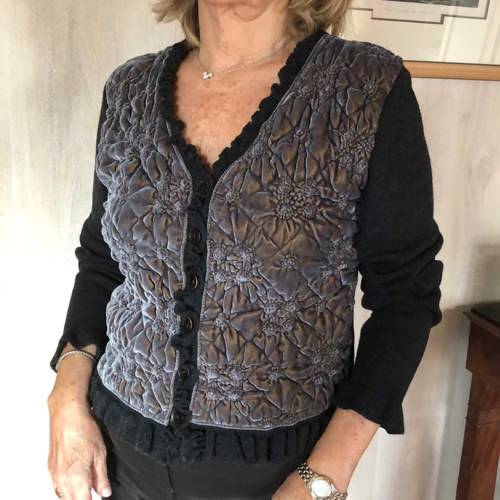 Ruffled Cardigan